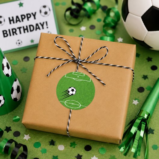 De wereld van voetbalsticker ronde sticker