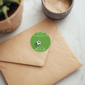De wereld van voetbalsticker ronde sticker