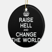 DE WERELD VERANDEREN EN VERANDEREN KERAMISCH ORNAMENT (Links)