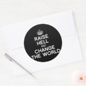 DE WERELD VERANDEREN EN VERANDEREN RONDE STICKER (Envelop)