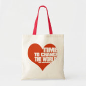 de wereld veranderen, het hart tote bag (Voorkant)