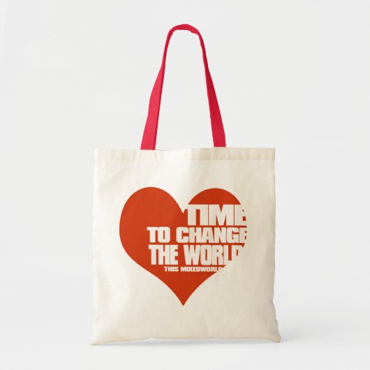 de wereld veranderen, het hart tote bag (Voorkant)