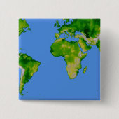 De wereld vierkante button 5,1 cm (Voorkant)