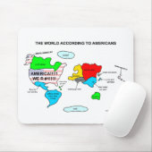 De wereld volgens Amerikanen Muismat (Met muis)