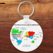 De wereld volgens Amerikanen Sleutelhanger (Voorkant)