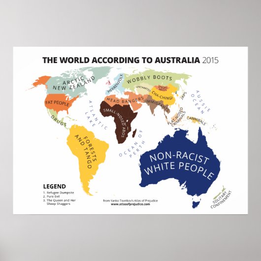 De wereld volgens Australië Poster (Voorkant)