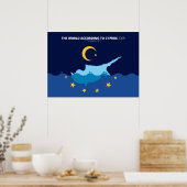De wereld volgens Cyprus Poster (Keuken)