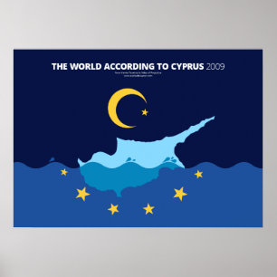 De wereld volgens Cyprus Poster