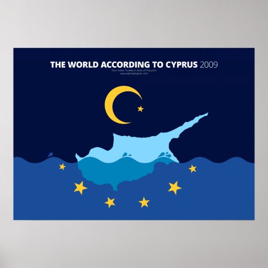 De wereld volgens Cyprus Poster (Voorkant)