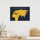 De wereld volgens de middeleeuwen poster (Keuken)