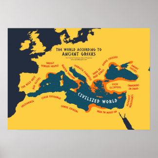 De wereld volgens oude Grieken Poster