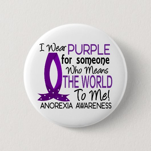 De wereld voor mij Anorexia Ronde Button 5,7 Cm (Voorkant)