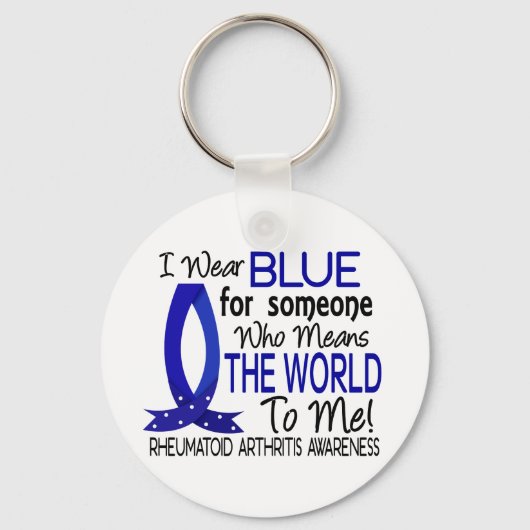 De wereld voor mij is reumatoïde artritis sleutelhanger (Voorkant)