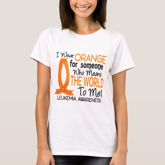 De wereld voor mij leukemie t-shirt (Voorkant)