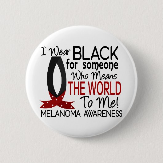 De wereld voor mij melanoom ronde button 5,7 cm (Voorkant)