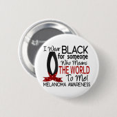 De wereld voor mij melanoom ronde button 5,7 cm (Voorkant /achterkant)