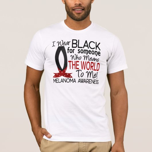 De wereld voor mij melanoom t-shirt (Voorkant)