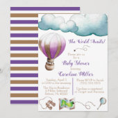 De wereld wacht! Baby shower Uitnodiging (Voorkant / Achterkant)