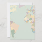 De Wereld Wacht Baby Shower Uitnodiging, Meisje Kaart (Achterkant)