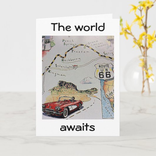 DE "WERELD WACHT" FELICITATIES KAART (Gele Bloem)