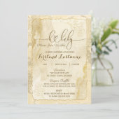 De wereld wacht op Baby shower Aankondiging (Staand voorkant)