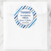 De wereld wacht op Baby shower Dank u Sticker (Tas)