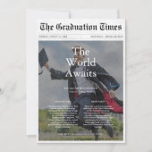 De wereld wacht op de krantenfoto van Budget Afstu Kaart (Voorkant)