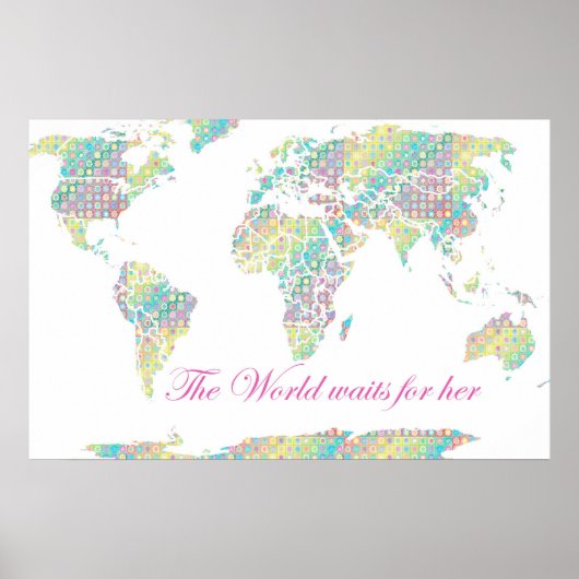 De wereld wacht op haar - poster (Voorkant)