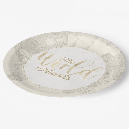 De wereld wacht op papieren bordje (Gekanteld)