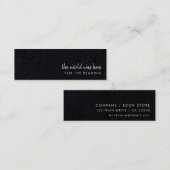 De wereld was haar voor het lezen | BLADWIJZER Mini Visitekaartje (Voorkant / Achterkant)