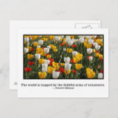 De wereld wordt omgeven door vrijwilligers briefkaart (Voorkant / Achterkant)