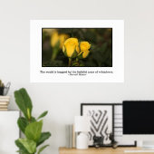 De wereld wordt omgeven door vrijwilligers poster (Thuiskantoor)