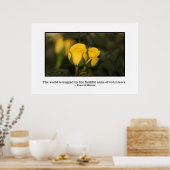 De wereld wordt omgeven door vrijwilligers poster (Keuken)