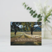 "De wereld zet een stap opzij" Inspirerend Quote Briefkaart (Staand voorkant)