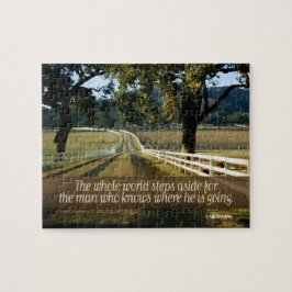 "De wereld zet een stap opzij" Inspirerend Quote Legpuzzel