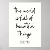 De wereld zit vol met mooie dingen poster (Voorkant)