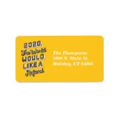 De wereld zou graag een Adresetiket voor restituti Etiket (Voorkant)