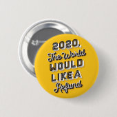 De wereld zou graag een Button willen. (Voorkant /achterkant)
