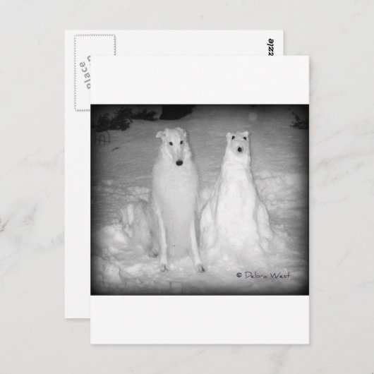 De wereldberoemde Mychtar en zijn Snowdog. :) Briefkaart (Voorkant / Achterkant)