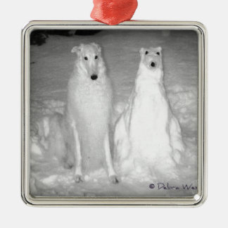 De wereldberoemde Mychtar en zijn Snowdog. :) Metalen Ornament