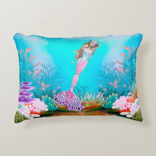 De wereldberoemde pop zeemeermin accent kussen (Voorkant)