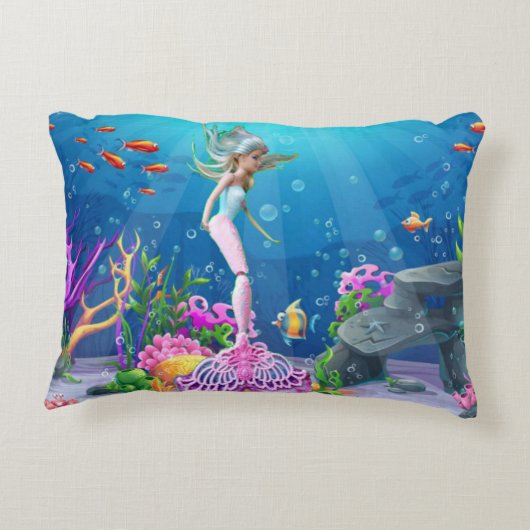 De wereldberoemde pop zeemeermin accent kussen (Achterkant)