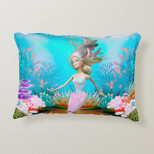 De wereldberoemde pop zeemeermin accent kussen (Achterkant)