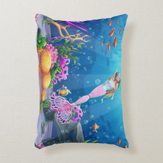 De wereldberoemde pop zeemeermin accent kussen (Voorkant(Verticaal))