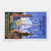 De  wereldbeurs van 1934 in Chicago, reisposter ui Theedoek (Horizontaal)