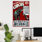 De Werelden Grootste Circus Vintage Poster (Thuiskantoor)