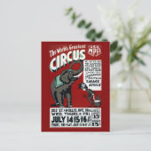 De Werelden Grootste Circus Vintage Poster Briefkaart (Staand voorkant)