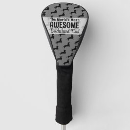 De werelden meest Geweldige teckel papa cadeau Golfheadcover