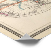 De wereldkaart Atlas met stromingen en handelswind Poster (Hoek)