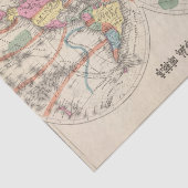 De wereldkaart Atlas met stromingen en handelswind Tissuepapier (Detail)